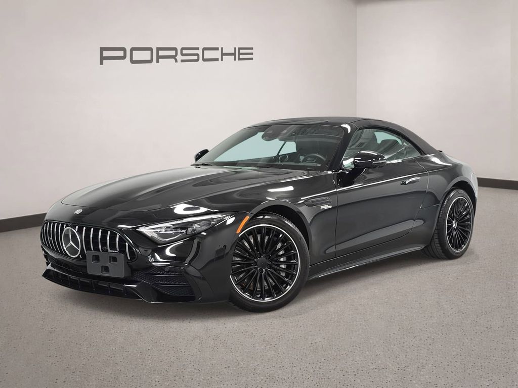 Obsidian Black Metallic 2025 Mercedes-Benz SL-Class AMG SL 43 RWD Convertible Rear-Wheel Drive 9-Speed Automatic