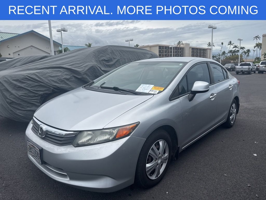 Alabaster Silver Metallic 2012 Honda Civic LX Sedan Front-Wheel Drive 5-Speed Automatic
