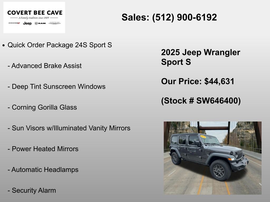 New Car 2025 Jeep Wrangler  For Sale Under $50,000 In Austin, Texas