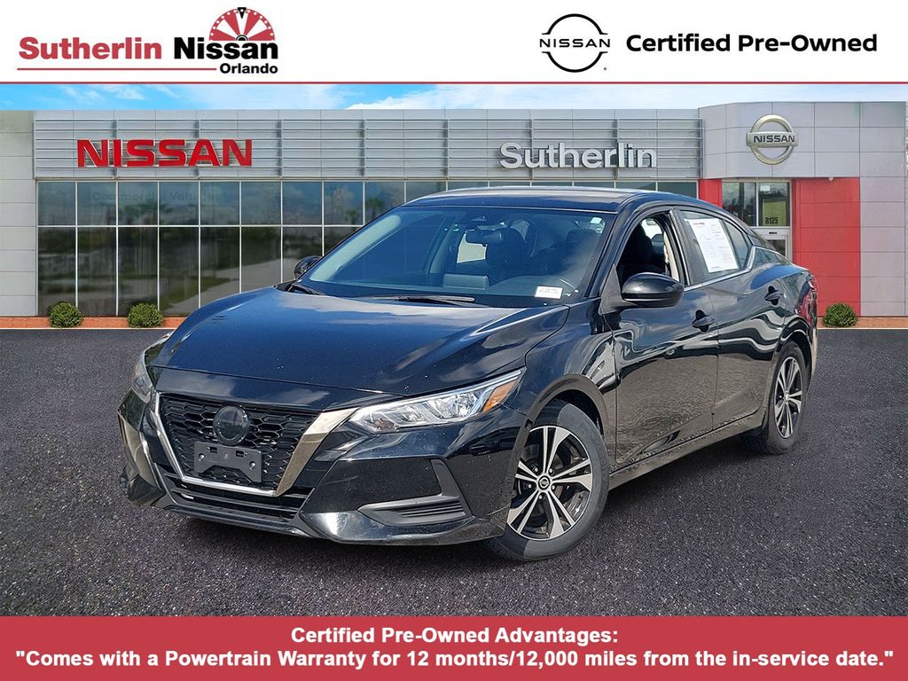 Super Black 2022 Nissan Sentra Sedan Front-Wheel Drive Continuously Variable Transmission