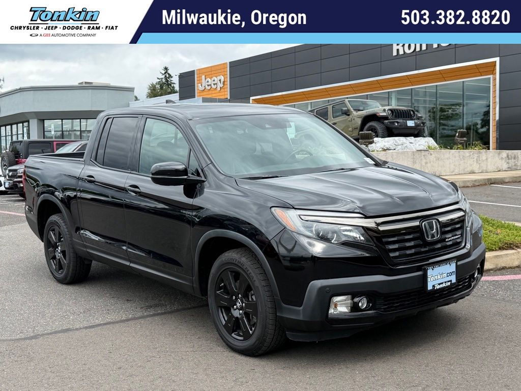 Black 2017 Honda Ridgeline Pickup Truck All-Wheel Drive 6-Speed Automatic