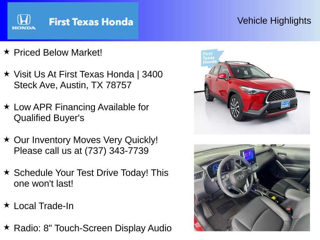 Used Car 2024 Toyota Corolla Cross  Xle For Sale Under $30,000 In Austin, Texas