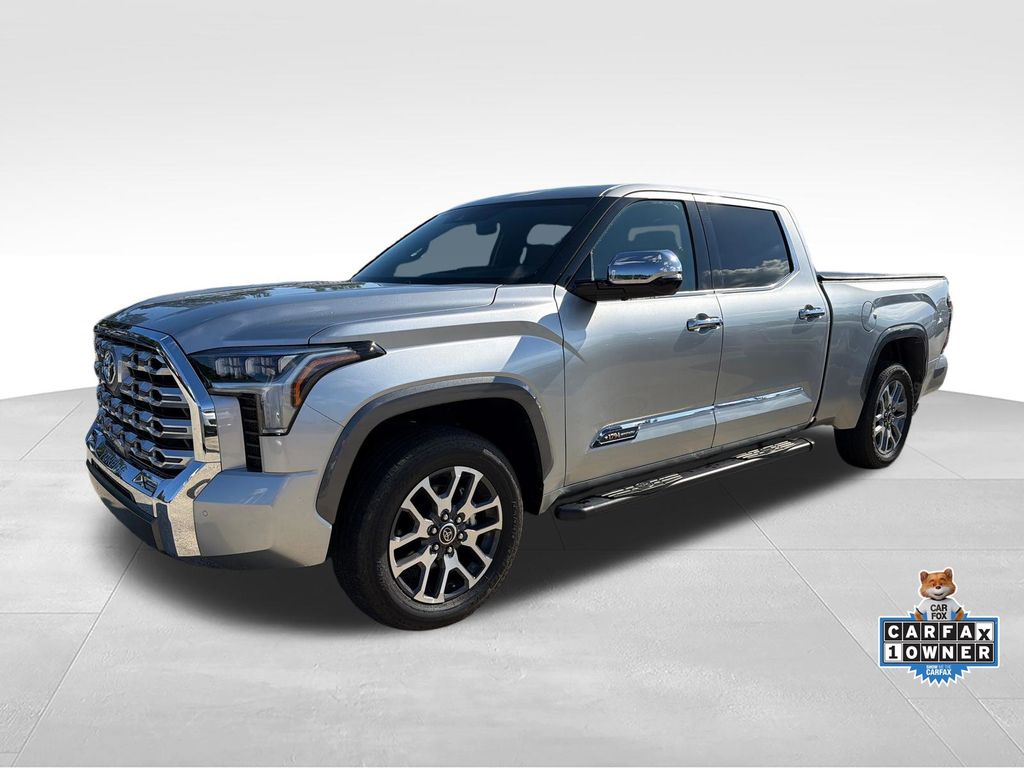 Celestial Silver Metallic 2023 Toyota Tundra 1794 Edition CrewMax Cab LB 4WD Pickup Truck Four-Wheel Drive Automatic