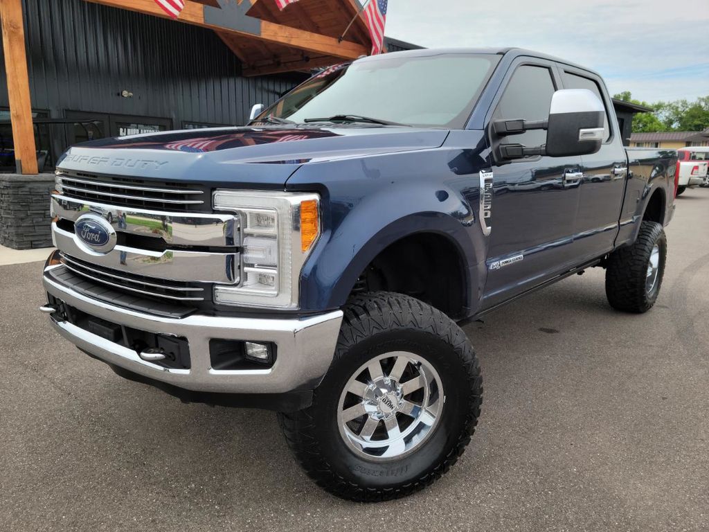 Blue 2017 Ford F-250 Super Duty Pickup Truck Four-Wheel Drive 6-Speed Automatic