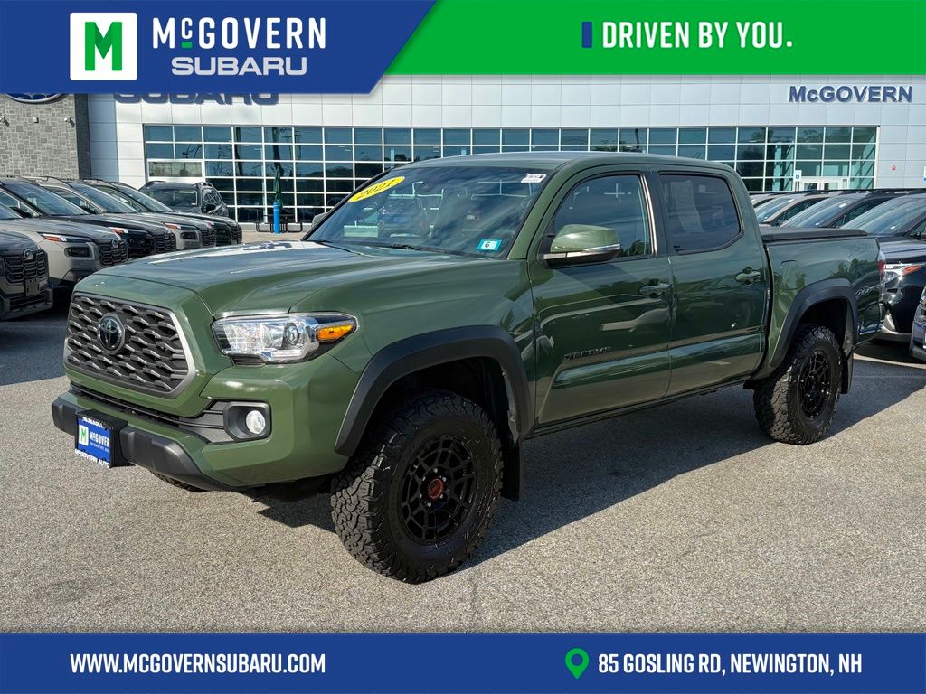 Army Green 2021 Toyota Tacoma Pickup Truck Four-Wheel Drive 6-Speed Automatic
