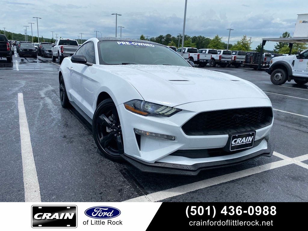 Oxford White 2021 Ford Mustang EcoBoost Coupe RWD Coupe Rear-Wheel Drive Automatic