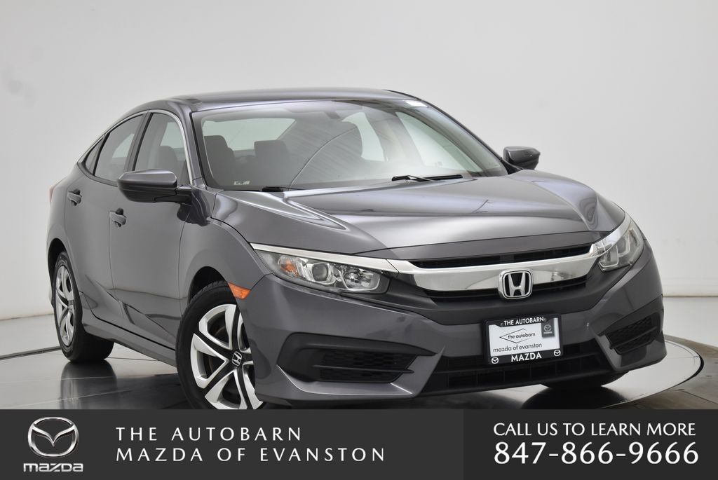 Gray 2018 Honda Civic Sedan Front-Wheel Drive Continuously Variable Transmission