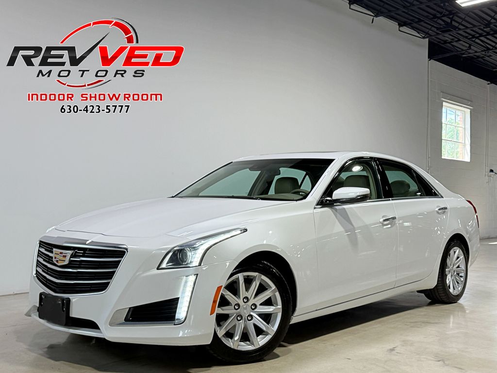 Crystal White Tricoat 2015 Cadillac CTS 2.0T Luxury AWD Sedan All-Wheel Drive 6-Speed Automatic