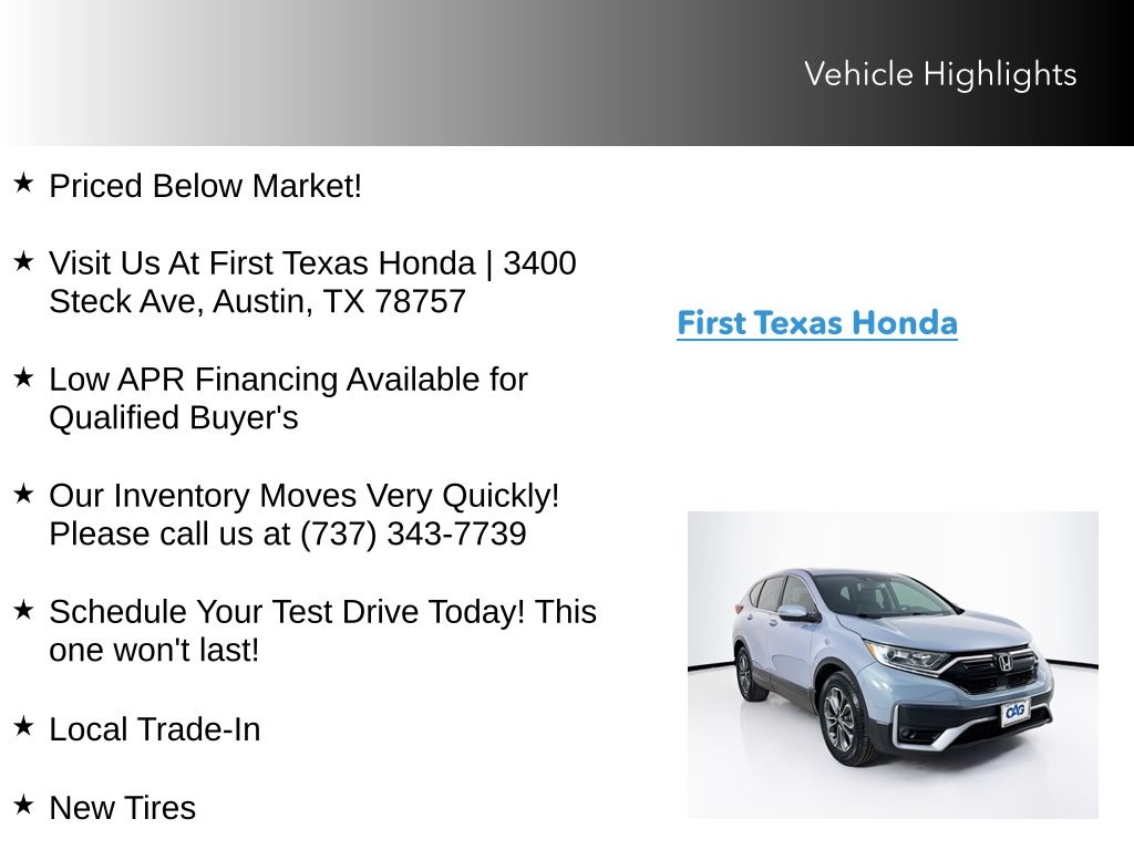 Used Car 2021 Honda Cr-v  Ex-l For Sale Under $25,000 In Austin, Texas