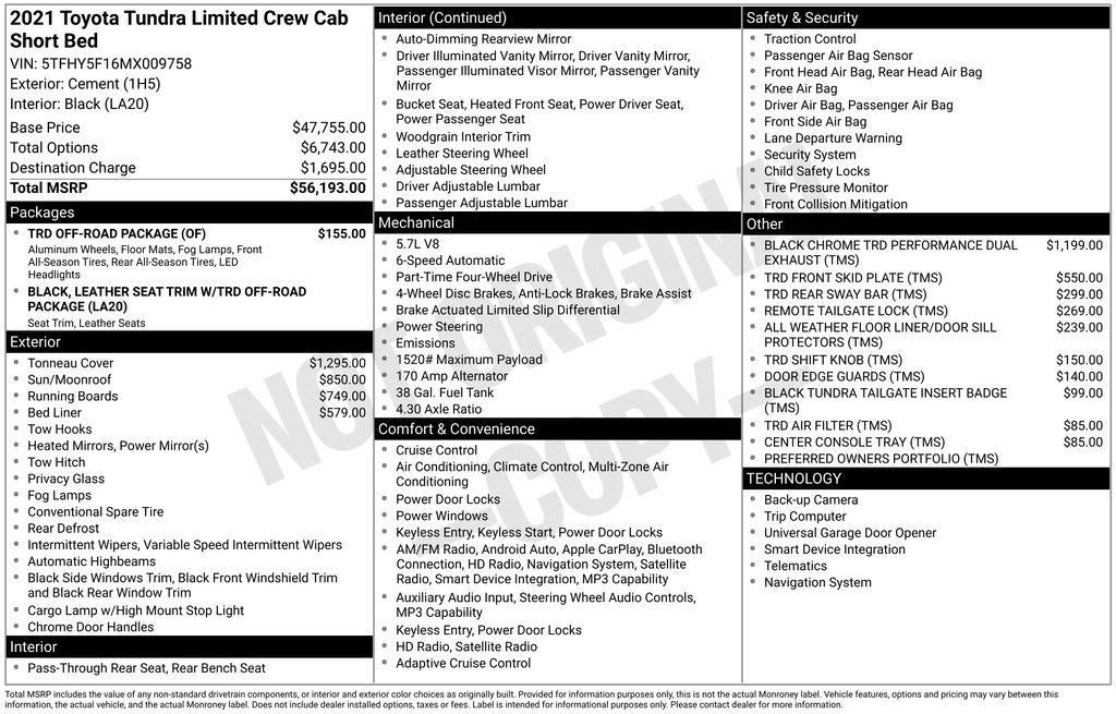 2021 Toyota Tundra Limited