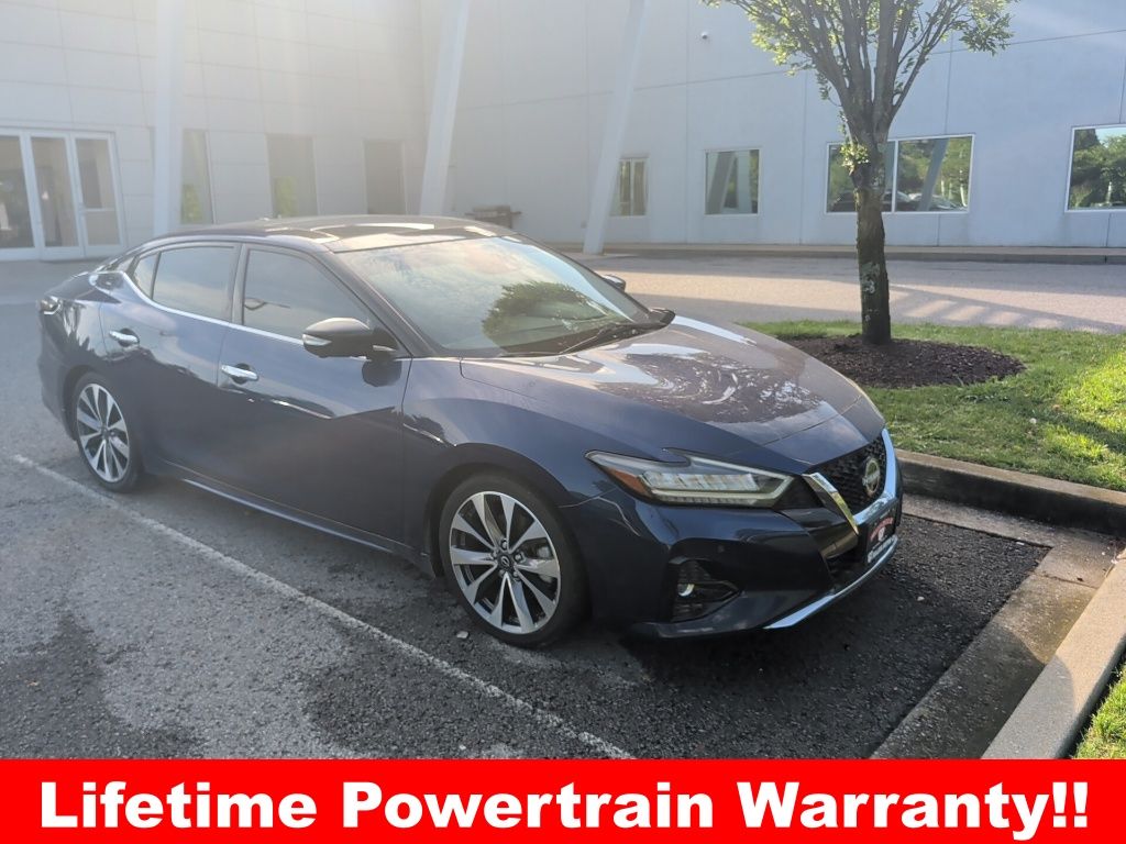 Deep Blue Pearl 2023 Nissan Maxima Platinum FWD Sedan Front-Wheel Drive Continuously Variable Transmission