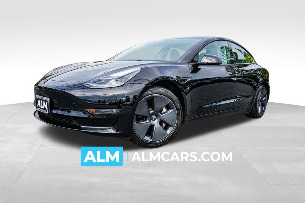 Solid Black 2023 Tesla Model 3 Sedan Rear-Wheel Drive 1-Speed Automatic