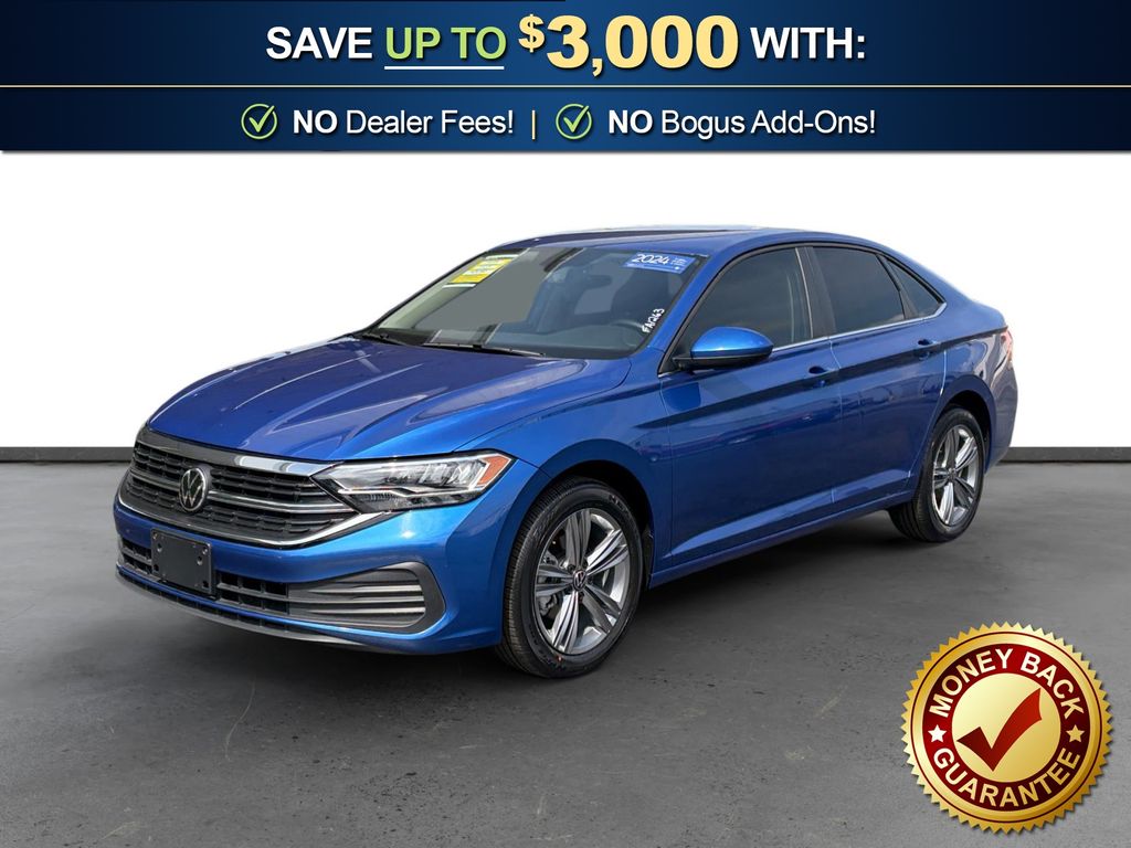 Blue Metallic 2024 Volkswagen Jetta SE FWD Sedan Front-Wheel Drive 8-Speed Automatic