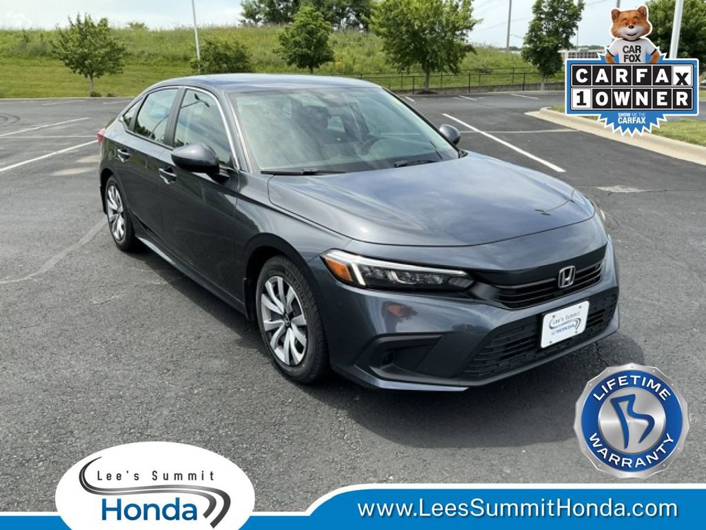 Meteorite Gray Metallic 2023 Honda Civic LX FWD Sedan Front-Wheel Drive Continuously Variable Transmission