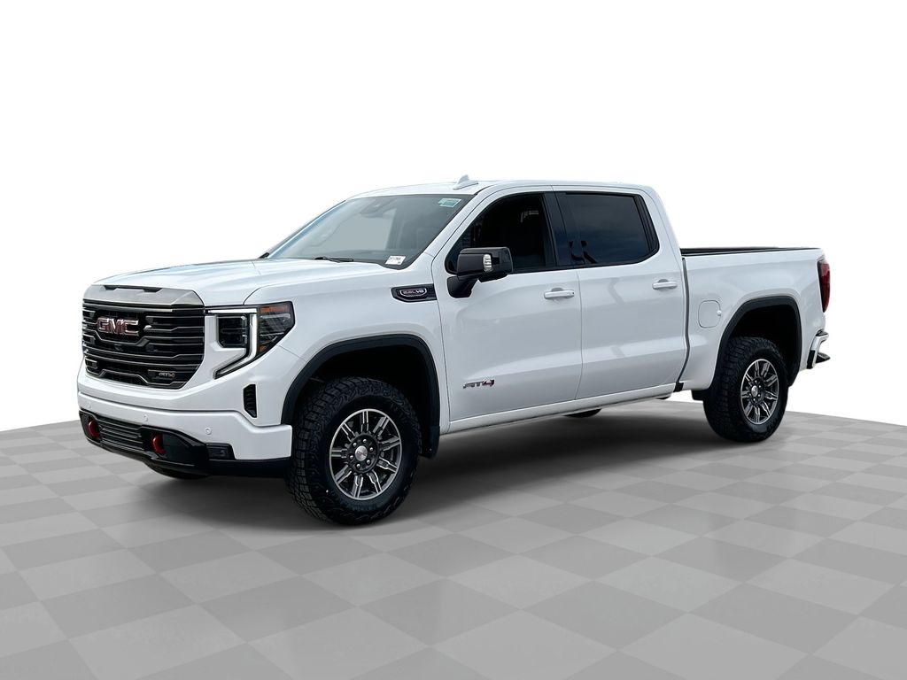 Summit White 2024 GMC Sierra 1500 AT4 Crew Cab 4WD Pickup Truck Four-Wheel Drive Automatic