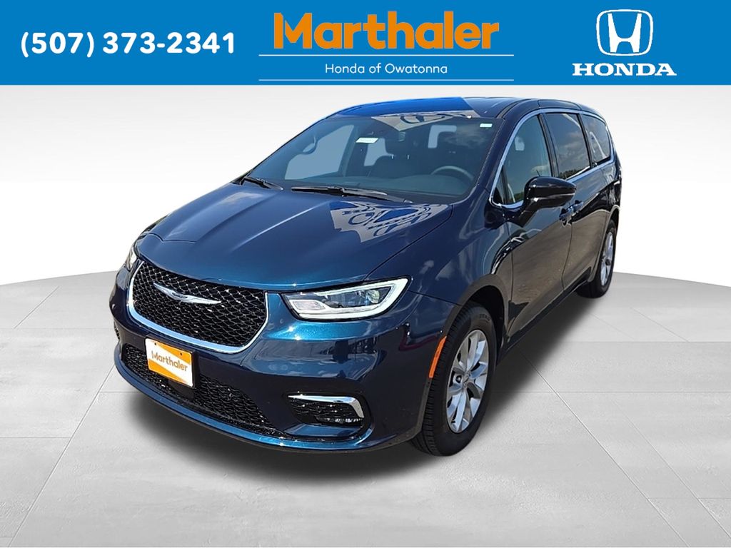 Fathom Blue Pearlcoat 2025 Chrysler Pacifica Minivan All-Wheel Drive 9-Speed Automatic