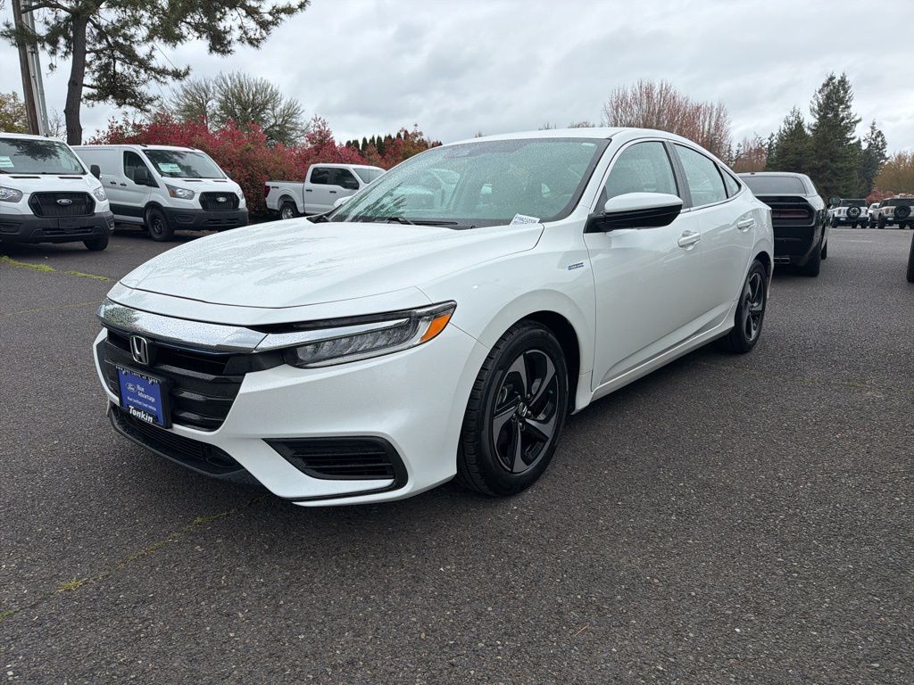 Platinum White Pearl 2021 Honda Insight EX FWD Sedan Front-Wheel Drive Continuously Variable Transmission