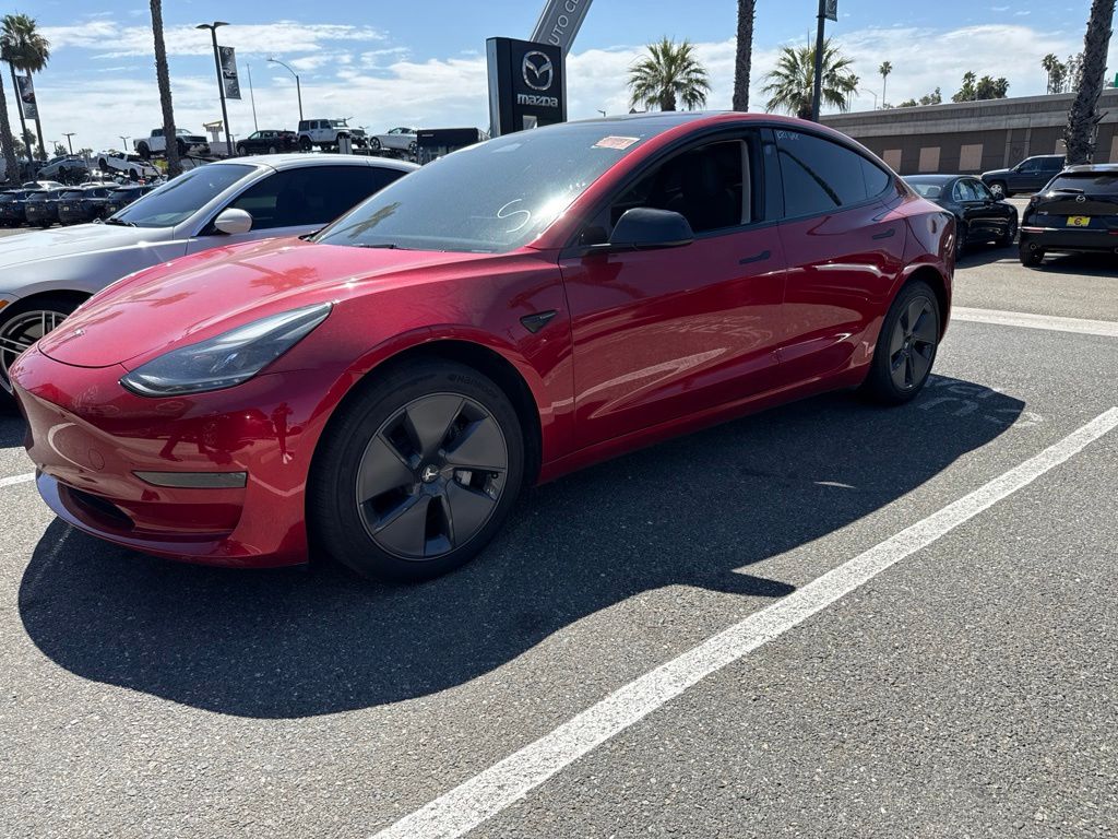 Red Multi-Coat 2023 Tesla Model 3 RWD Sedan Rear-Wheel Drive 1-Speed Automatic