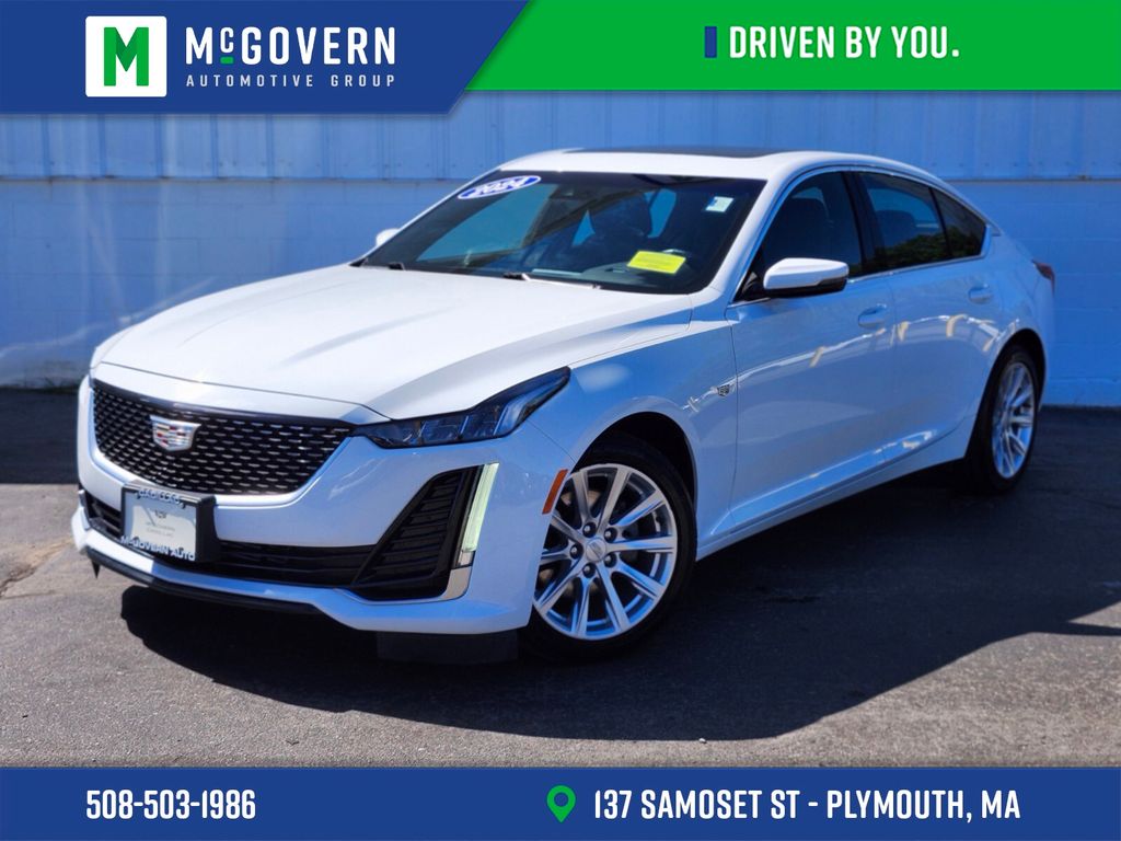 Summit White 2024 Cadillac CT5 Sedan All-Wheel Drive Automatic