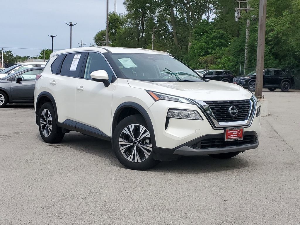 Pearl White Tricoat 2023 Nissan Rogue SUV / Crossover All-Wheel Drive Continuously Variable Transmission