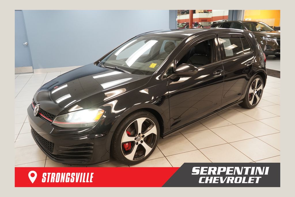 Deep Black 2017 Volkswagen Golf GTI Hatchback Front-Wheel Drive 6-Speed Dual Clutch