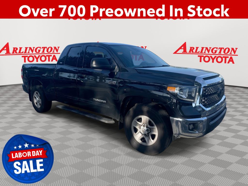 Midnight Black Metallic 2021 Toyota Tundra Pickup Truck Four-Wheel Drive 6-Speed Automatic
