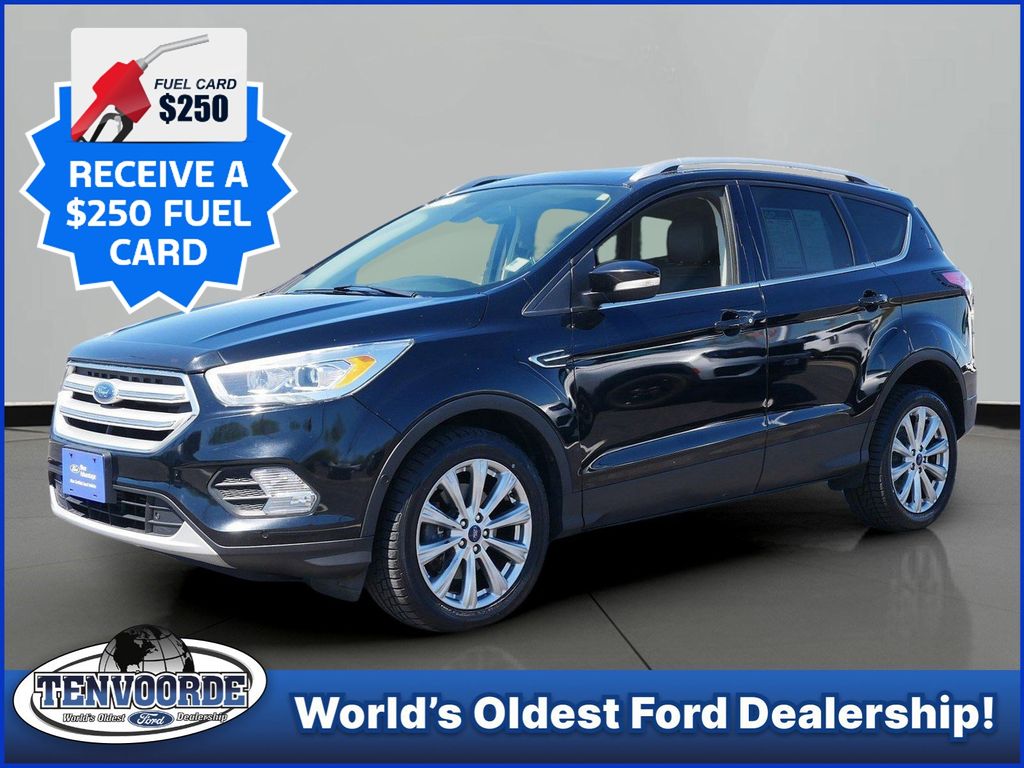 Black 2018 Ford Escape Titanium AWD SUV / Crossover All-Wheel Drive 6-Speed Automatic