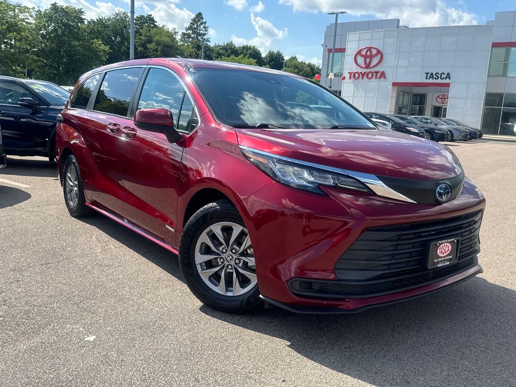 Red (Ruby Flare Pearl) 2021 Toyota Sienna Minivan All-Wheel Drive Continuously Variable Transmission