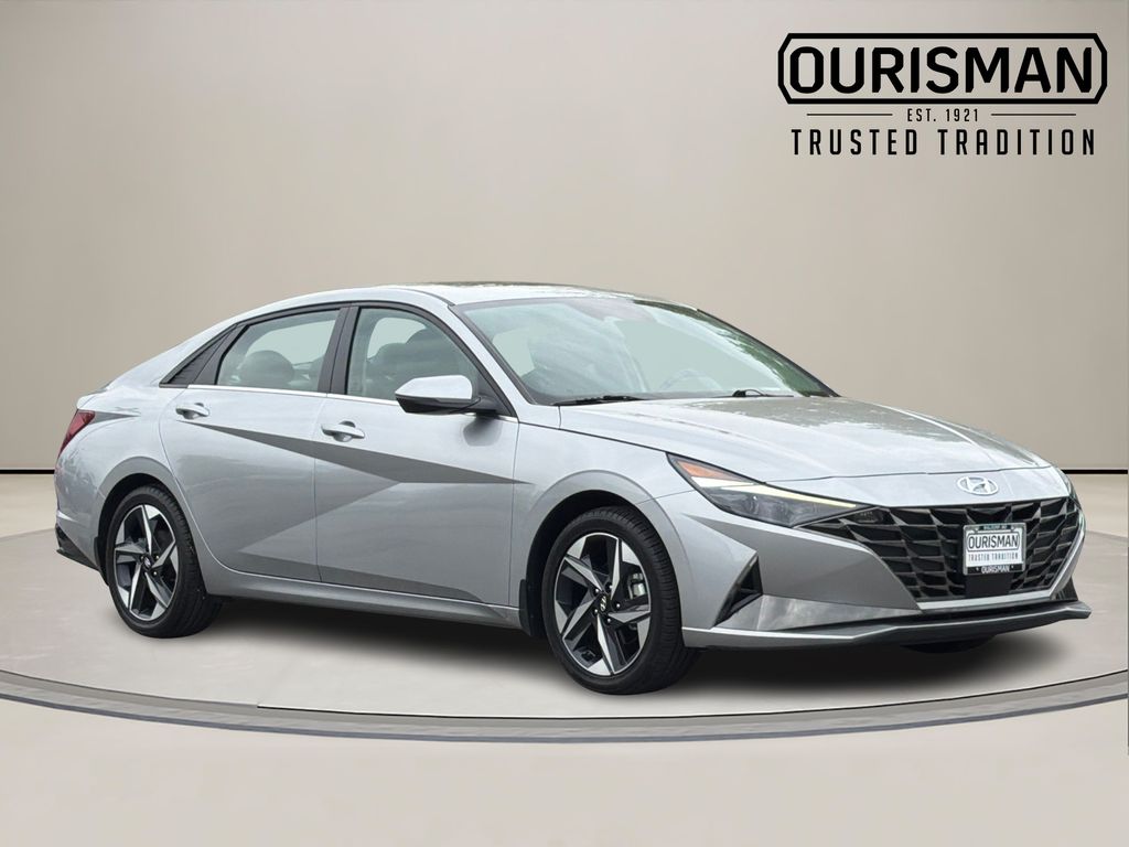 Shimmering Silver 2023 Hyundai Elantra Limited FWD Sedan Front-Wheel Drive Continuously Variable Transmission