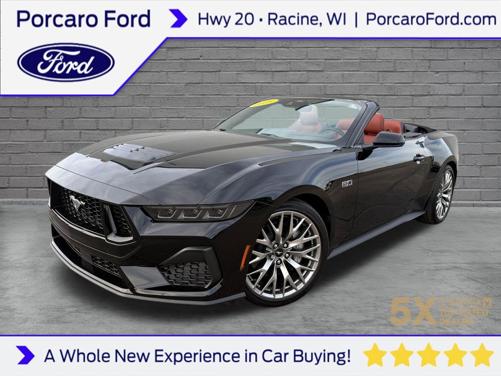 Shadow Black 2025 Ford Mustang Convertible Rear-Wheel Drive Automatic