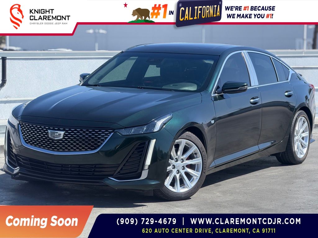 Crystal White 2023 Cadillac CT5 Sedan Rear-Wheel Drive Automatic