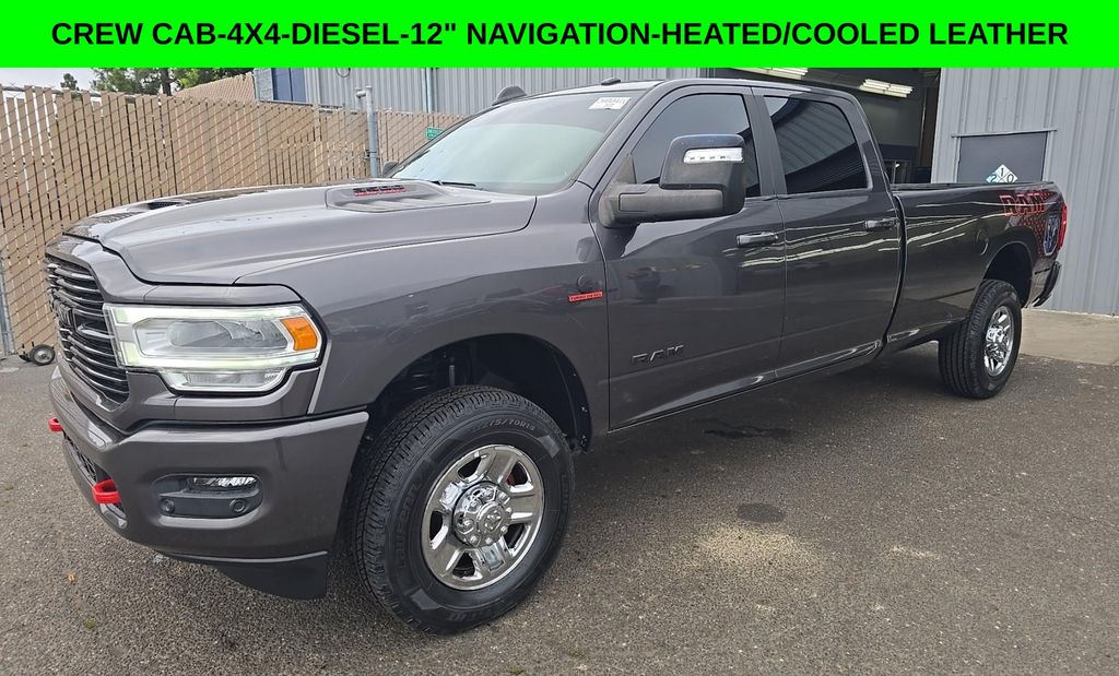 Gray (Granite Crystal Metallic Clearcoat) 2023 RAM 3500 Pickup Truck Four-Wheel Drive 6-Speed Automatic