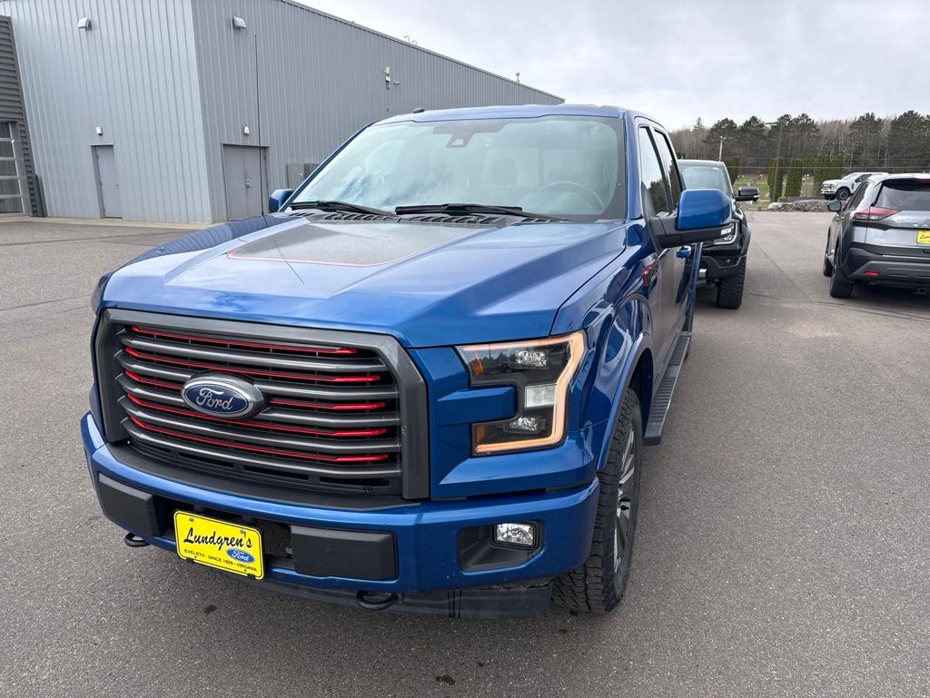 Lightning Blue 2017 Ford F-150 Pickup Truck Four-Wheel Drive 6-Speed Automatic