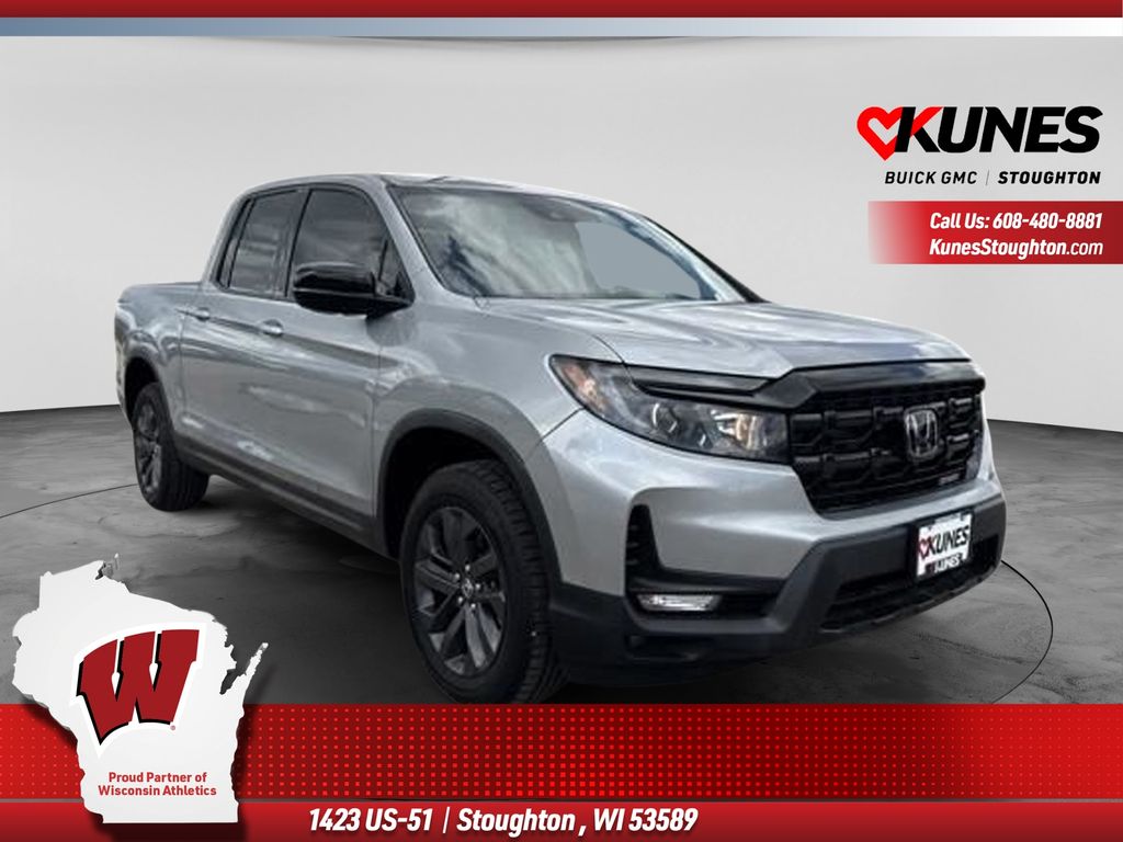 Silver 2024 Honda Ridgeline Pickup Truck All-Wheel Drive 9-Speed Automatic