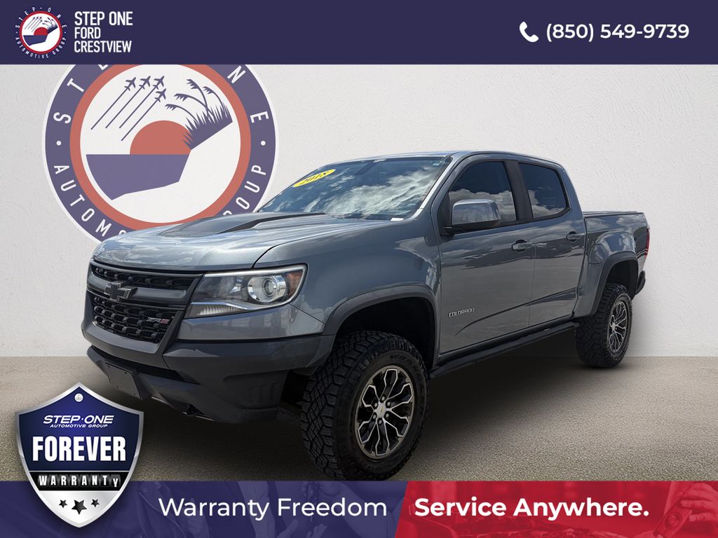 Gray (Satin Steel Metallic) 2018 Chevrolet Colorado Pickup Truck Four-Wheel Drive 8-Speed Automatic