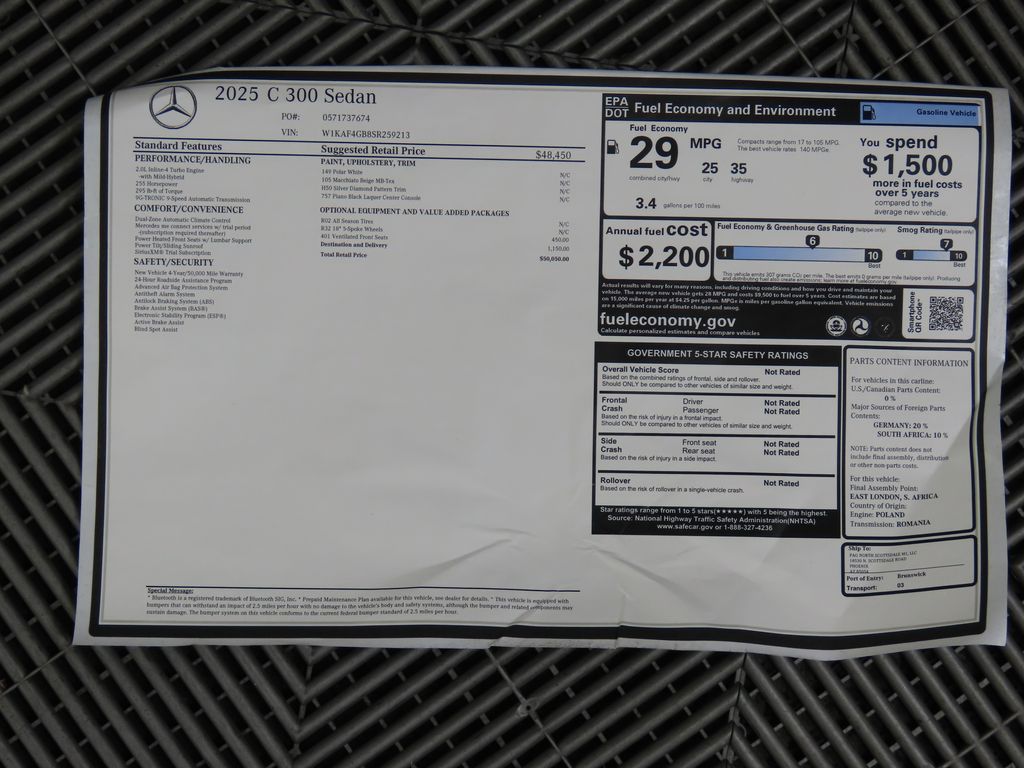2025 Mercedes-Benz C-Class C 300 9
