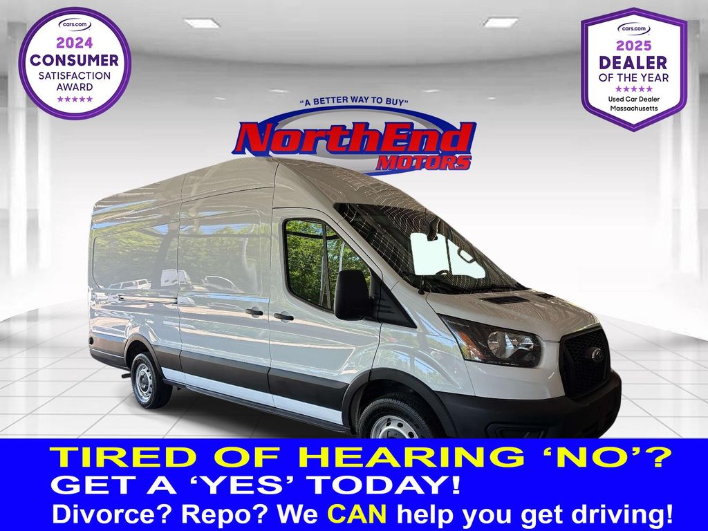 Oxford White 2024 Ford Transit Cargo 350 High Roof Extended LB RWD Van Rear-Wheel Drive 