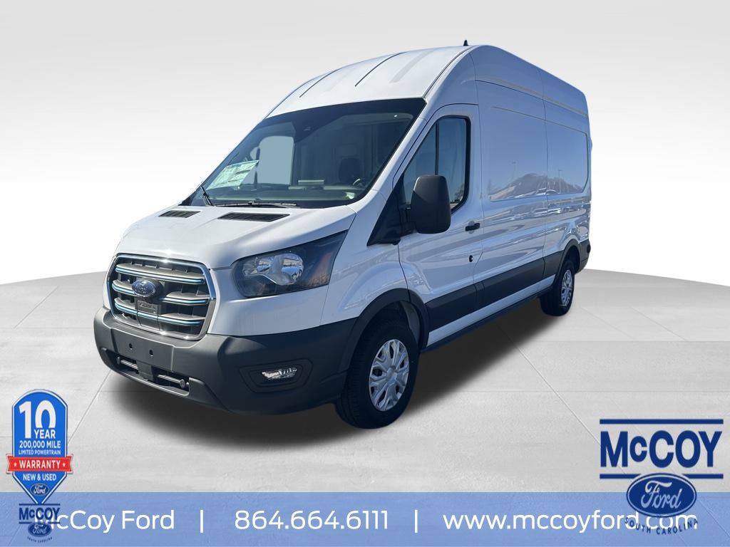 Oxford White 2023 Ford E-Transit 350 High Roof LB RWD Van Rear-Wheel Drive Automatic