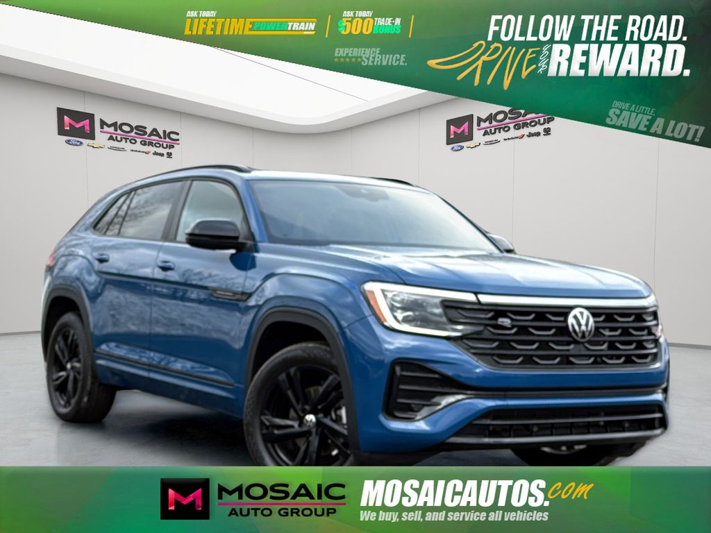 Blue Metallic 2025 Volkswagen Atlas Cross Sport SEL R-Line Black 4Motion SUV / Crossover All-Wheel Drive 8-Speed Automatic