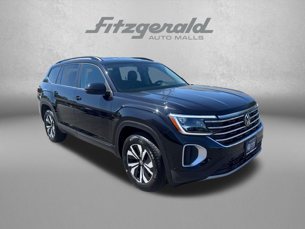 Deep Black 2025 Volkswagen Atlas SE 4Motion SUV / Crossover All-Wheel Drive 8-Speed Automatic