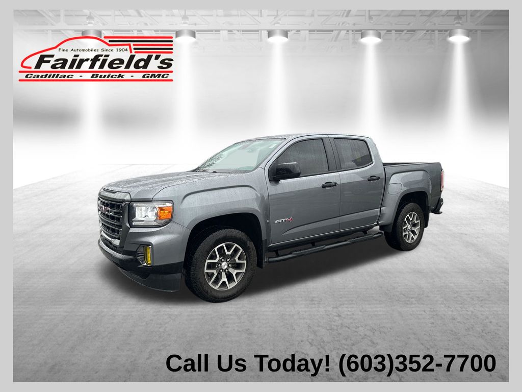 Gray (Satin Steel Metallic) 2021 GMC Canyon Pickup Truck Four-Wheel Drive 6-Speed Automatic