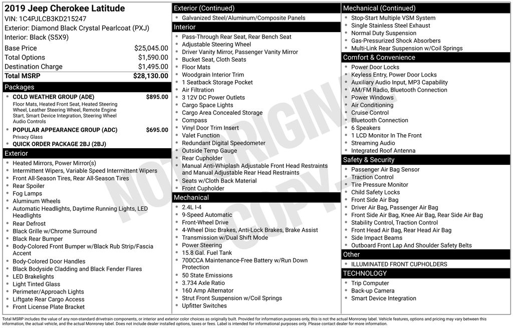 2019 Jeep Cherokee Latitude FWD
