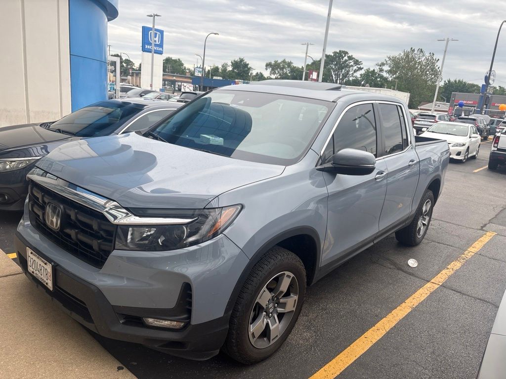 Sonic Gray Pearl 2025 Honda Ridgeline Pickup Truck All-Wheel Drive 9-Speed Automatic