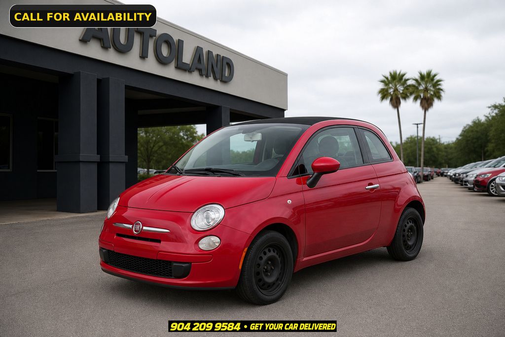 Rosso (Red) 2013 FIAT 500 Convertible Front-Wheel Drive 5-Speed Manual