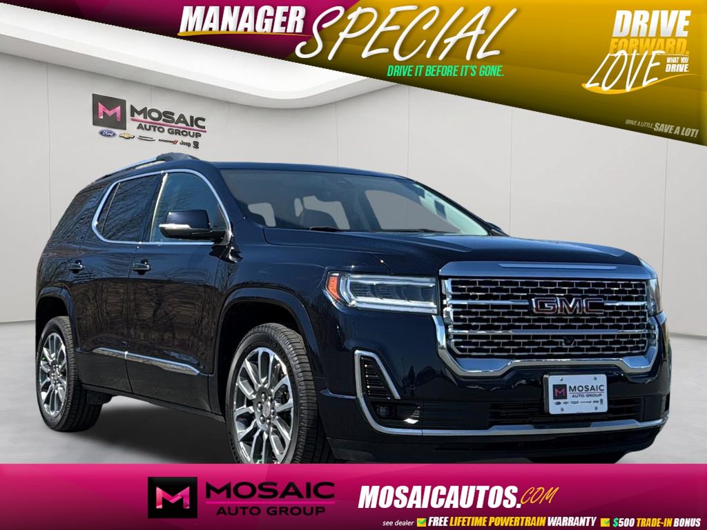 Blue 2022 GMC Acadia SUV / Crossover Four-Wheel Drive 9-Speed Automatic
