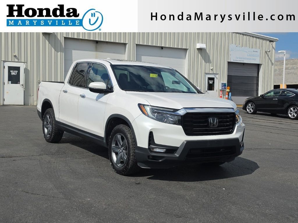 Platinum White Pearl 2023 Honda Ridgeline Pickup Truck All-Wheel Drive 9-Speed Automatic