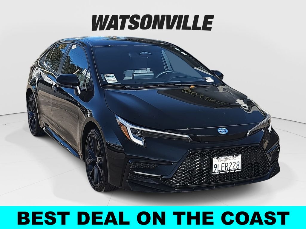 Midnight Black Metallic 2024 Toyota Corolla Hybrid SE FWD Sedan Front-Wheel Drive Continuously Variable Transmission