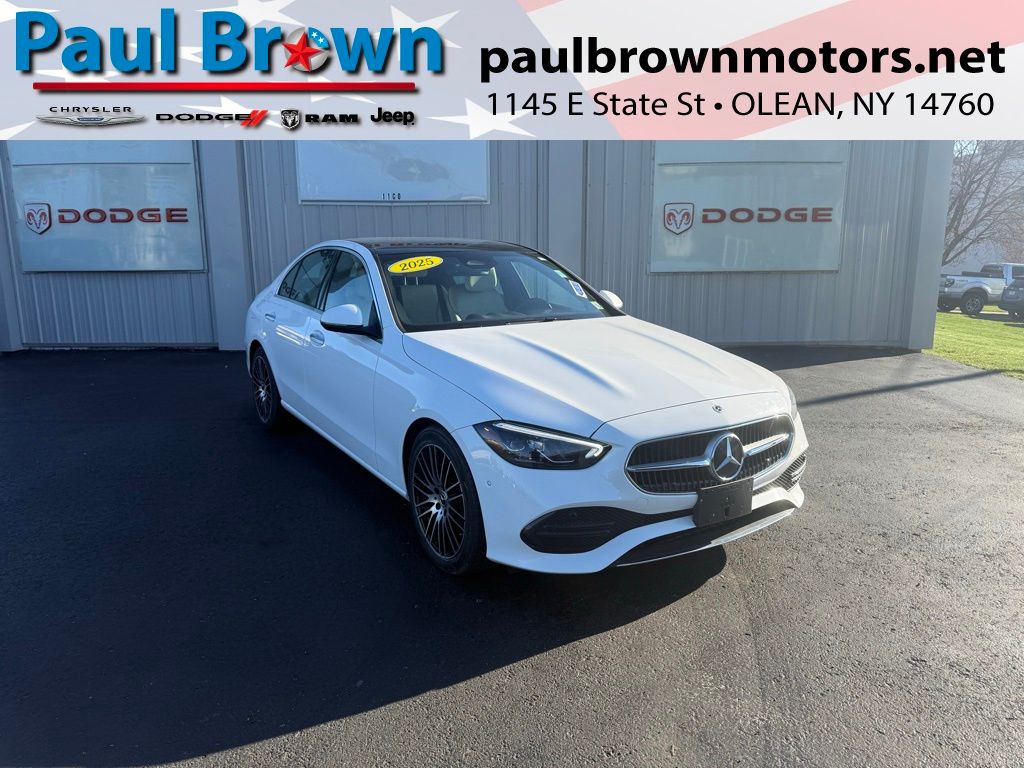 Polar White 2025 Mercedes-Benz C-Class C 300 4MATIC Sedan All-Wheel Drive 9-Speed Automatic