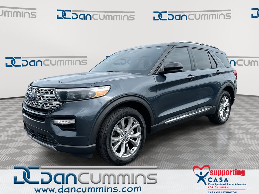 Blue Metallic 2024 Ford Explorer Limited AWD SUV / Crossover All-Wheel Drive Automatic