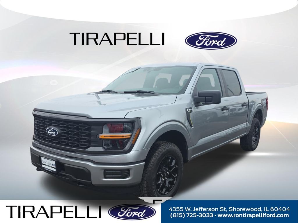 Iconic Silver Metallic 2025 Ford F-150 STX 4dr SuperCrew 4WD Pickup Truck Four-Wheel Drive Automatic
